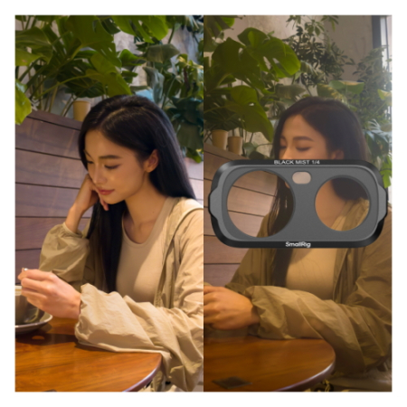 SmallRig 6687 - zestaw ośmiu filtrów do Insta360 Luna Ultra - porównanie: z filtrem vs. bez filtra
